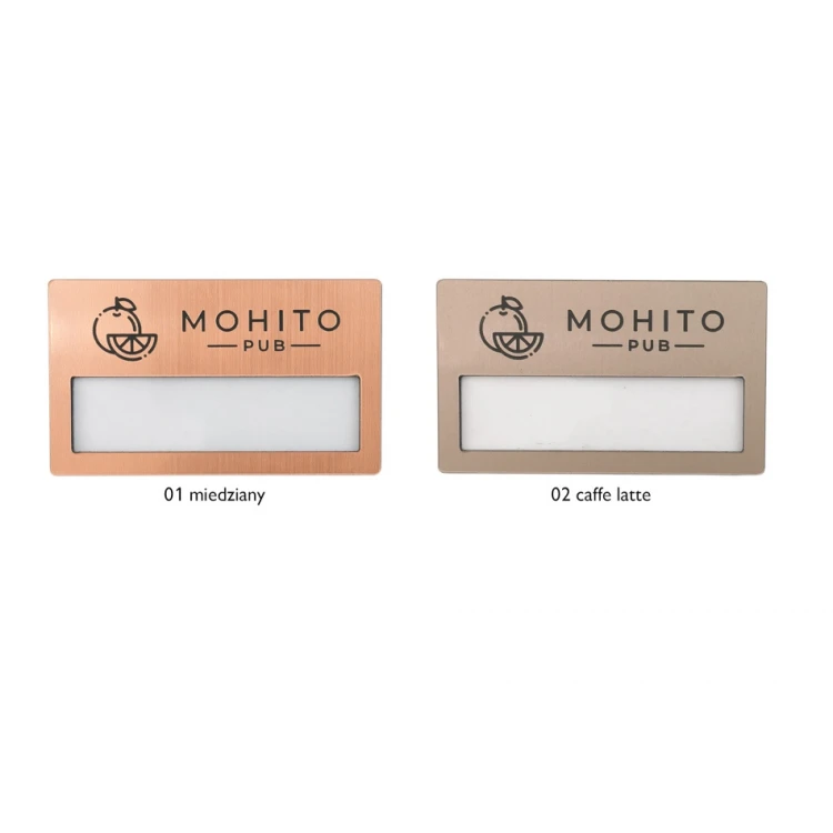 ID Badge with Window - Copper or Caffe Latte - B - Size 67x40mm - ID075