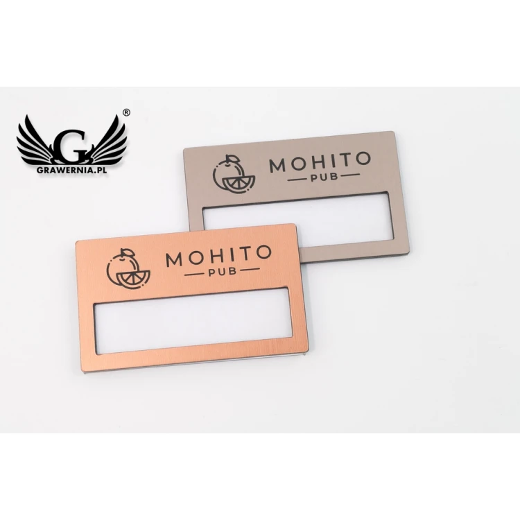 ID Badge with Window - Copper or Caffe Latte - B - Size 67x40mm - ID075