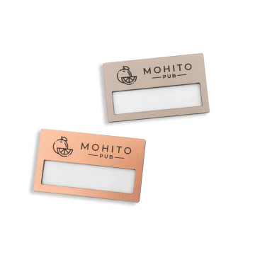 ID Badge with Window - Copper or Caffe Latte - B - Size 67x40mm - ID075