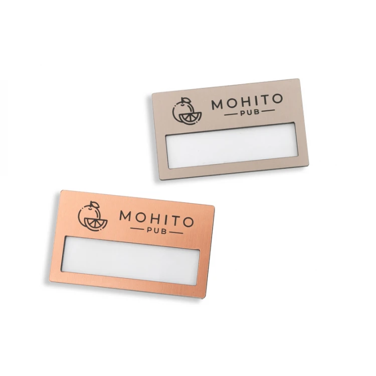 ID Badge with Window - Copper or Caffe Latte - B - Size 67x40mm - ID075