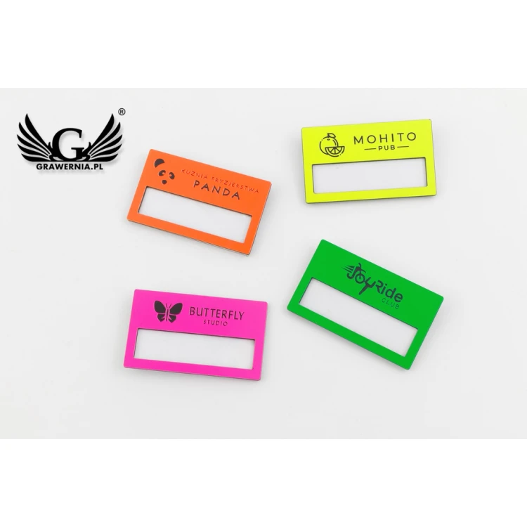 ID Badge with Window - Neon - B - Size 67x40mm - ID081
