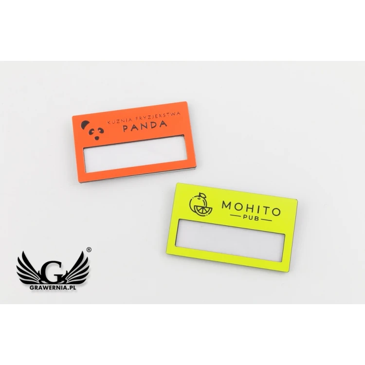 ID Badge with Window - Neon - B - Size 67x40mm - ID081