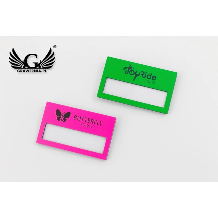 ID Badge with Window - Neon - B - Size 67x40mm - ID081
