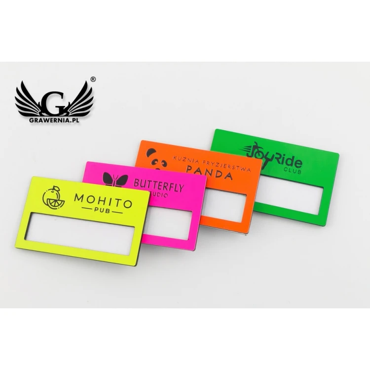ID Badge with Window - Neon - B - Size 67x40mm - ID081