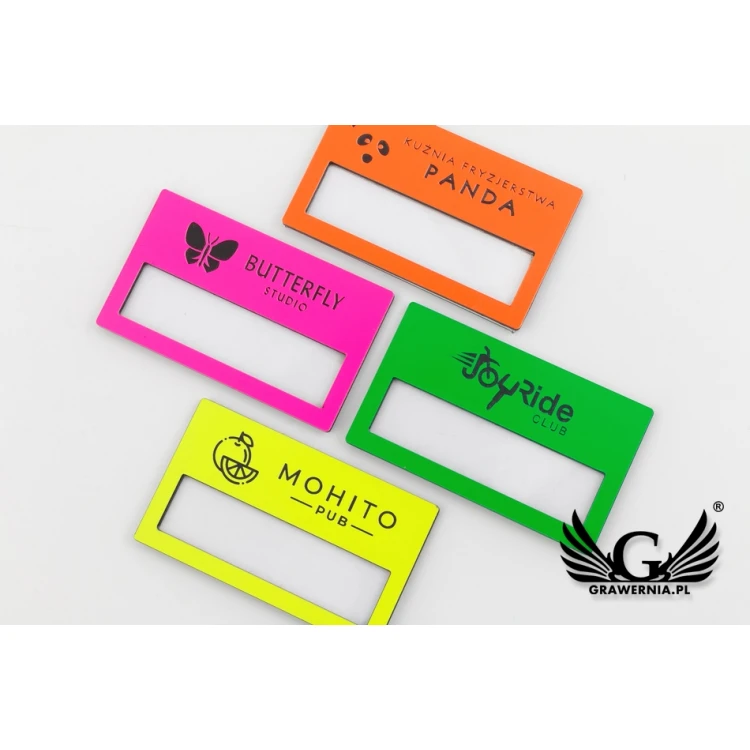 ID Badge with Window - Neon - B - Size 67x40mm - ID081