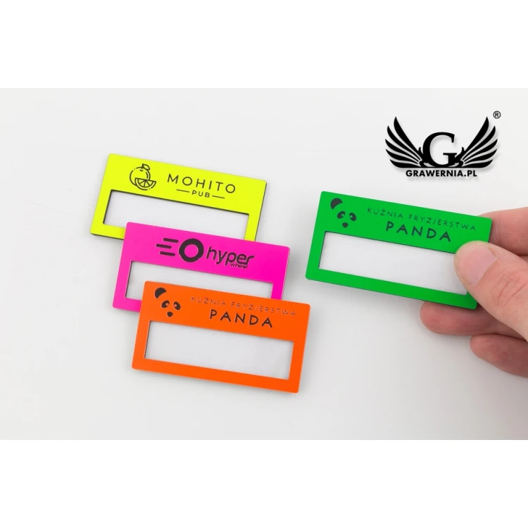 ID Badge with Window - Neon - M - Size 67x35mm - ID076