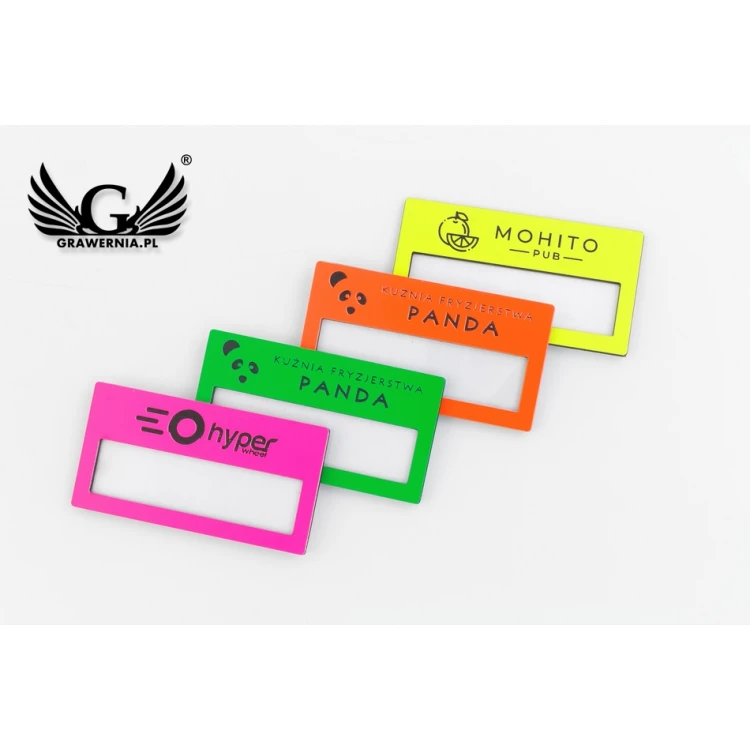 ID Badge with Window - Neon - M - Size 67x35mm - ID076