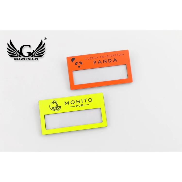 ID Badge with Window - Neon - M - Size 67x35mm - ID076
