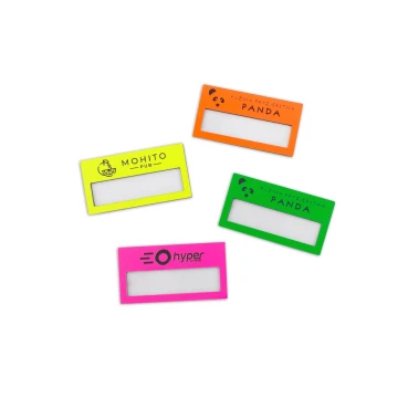 ID Badge with Window - Neon - M - Size 67x35mm - ID076