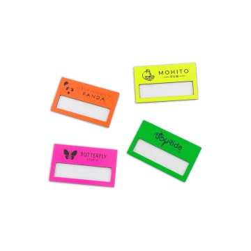 ID Badge with Window - Neon - B - Size 67x40mm - ID081