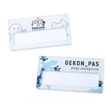 ID Badge with Window - Transparent Plexiglass with UV Print - Size 67x35mm - ID136