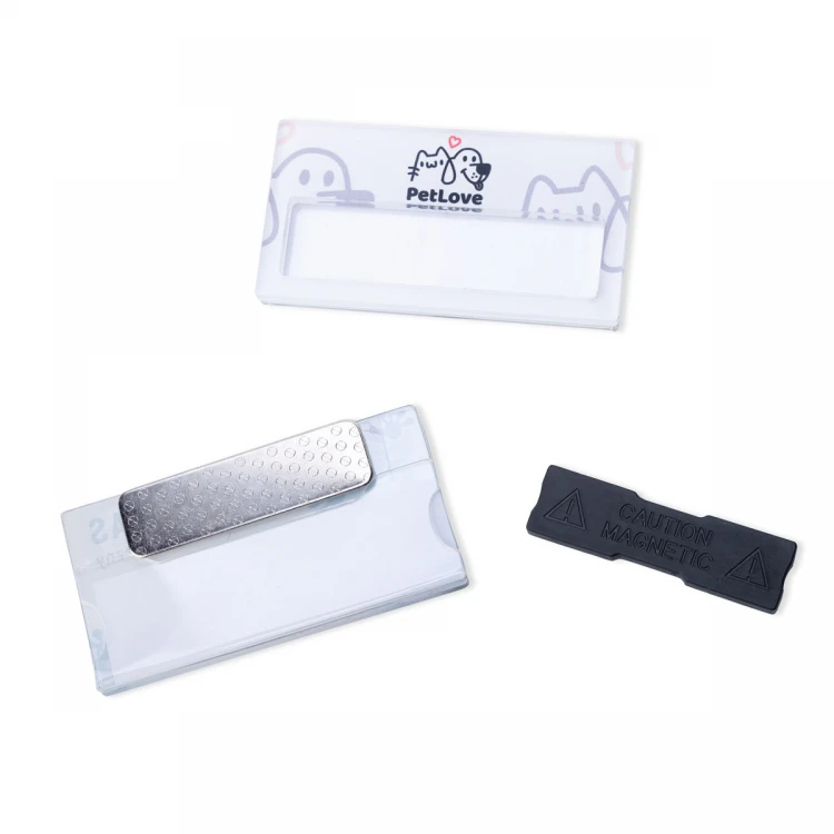 ID Badge with Window - Transparent Plexiglass with UV Print - Size 67x35mm - ID136