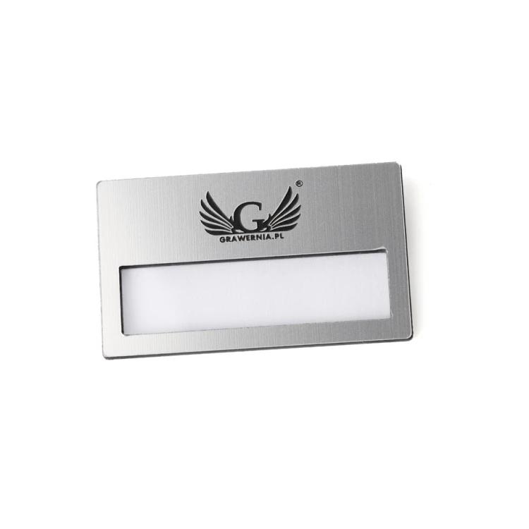 ID Badge with Window - Silver B - ID022
