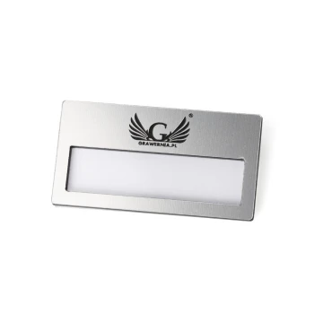 ID Badge with Window - Silver M - ID023