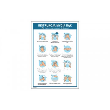 Hand Washing Instructions - Information Plaque size 245x345mm - PVC - UV Color Print - BHP142
