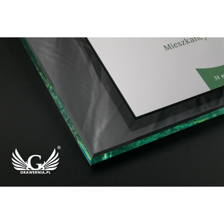 ANNIVERSARY GLASS DIPLOMA - COLORFUL UV PRINT - DUV037
