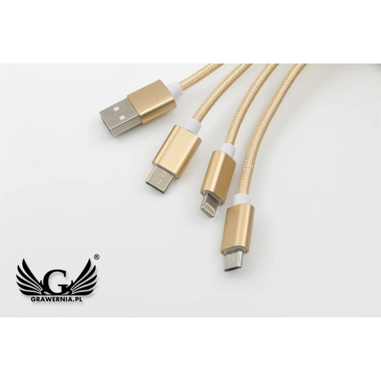 3 in 1 Toronto USB Cable - any engraving - BP95