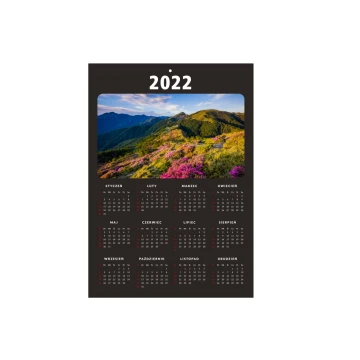 Calendar with photo - UV color print - dimensions 297x420mm (A3) - KAL003