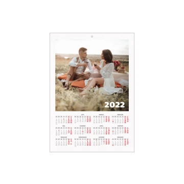 Calendar with Photo - UV Color Print - Dimensions 297x420mm (A3) - KAL001