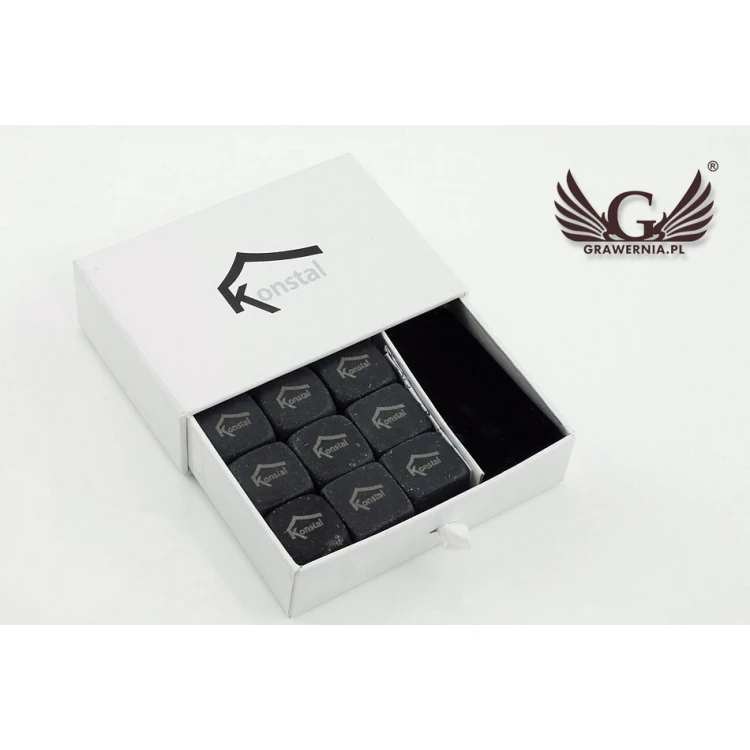 Whiskey Stones with Custom Engraving - Set of 9