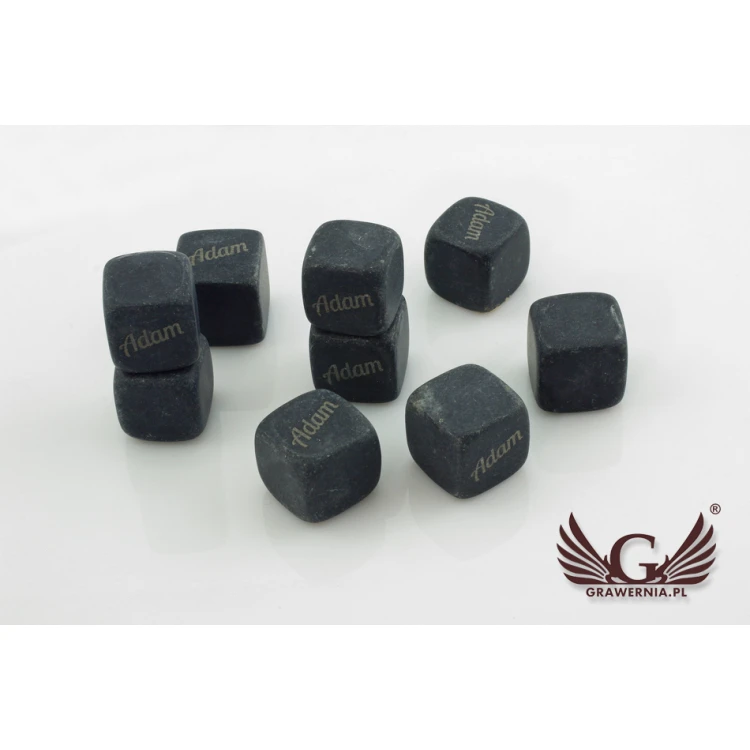 Whiskey Stones with Custom Engraving - Set of 9