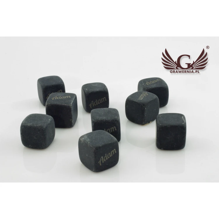 Whiskey Stones with Custom Engraving - Set of 9