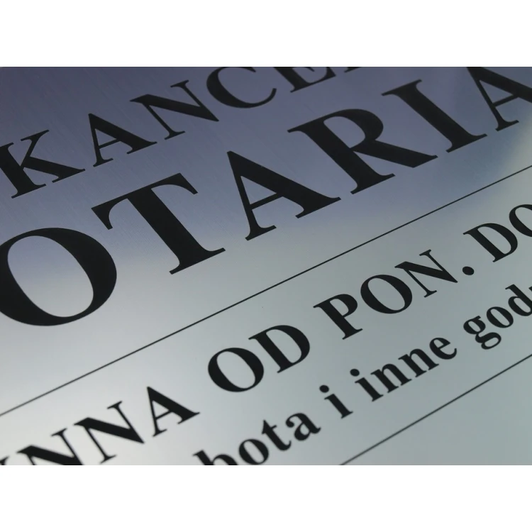 Law Office Open - Opening Hours - SZ032 - Silver - Size 50x21cm