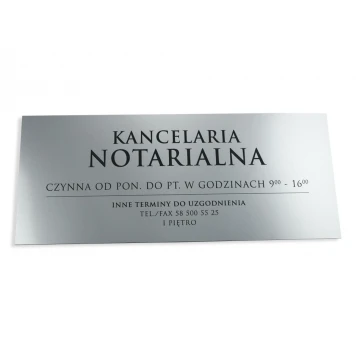 Law Office Open - Opening Hours - SZ032 - Silver - Size 50x21cm