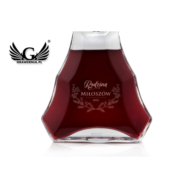 Engraved Decanter for Liqueur or Tinctures - VERA - Gift for Married Couple - KAR006