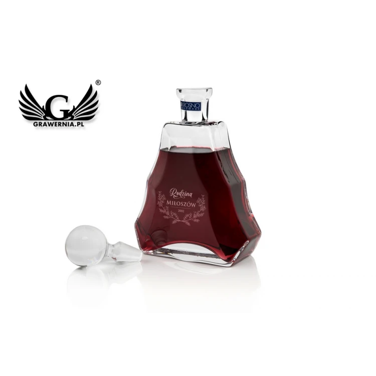 Engraved Decanter for Liqueur or Tinctures - VERA - Gift for Married Couple - KAR006
