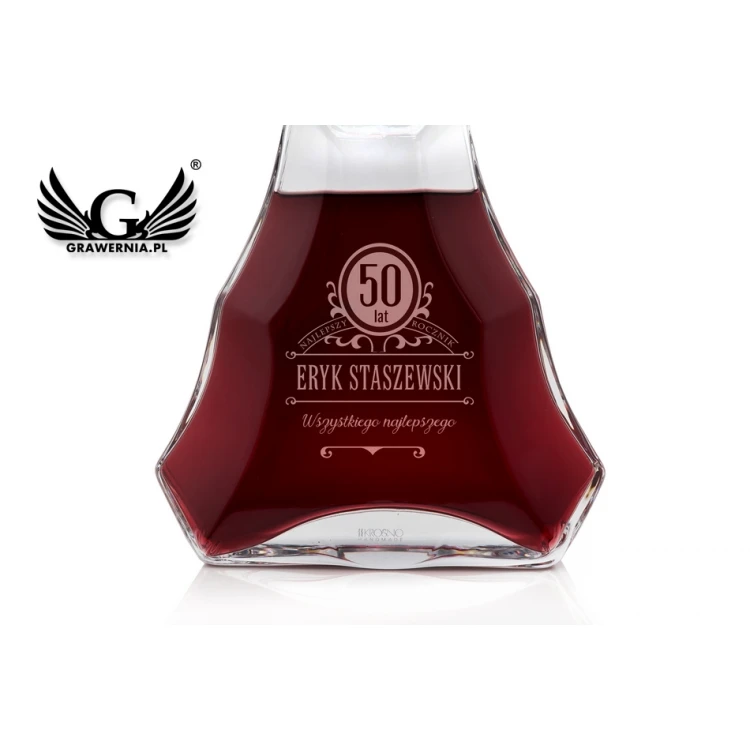 Engraved Decanter for Liqueur or Tinctures - VERA - Birthday Gift - KAR007