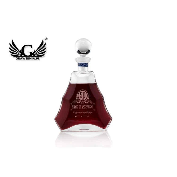 Engraved Decanter for Liqueur or Tinctures - VERA - Birthday Gift - KAR007
