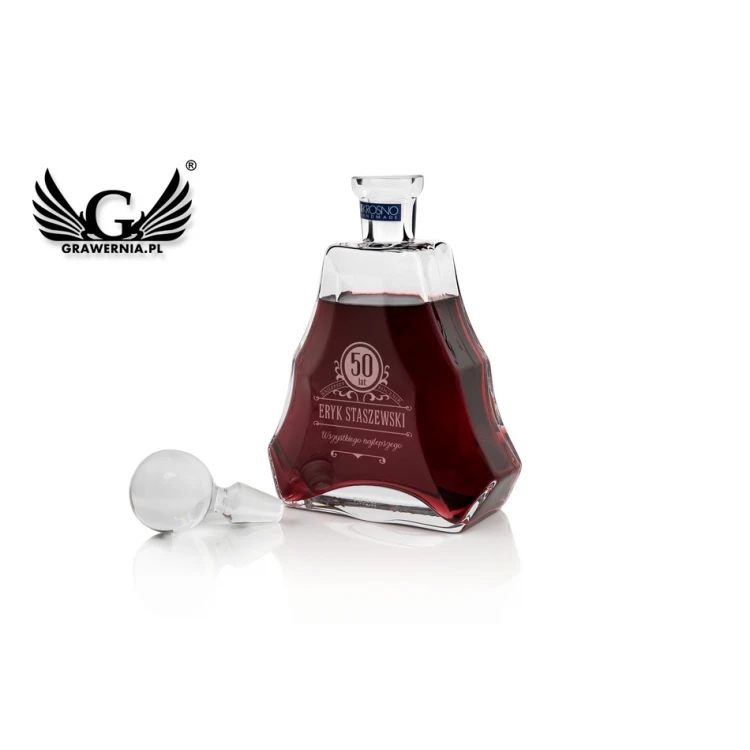 Engraved Decanter for Liqueur or Tinctures - VERA - Birthday Gift - KAR007
