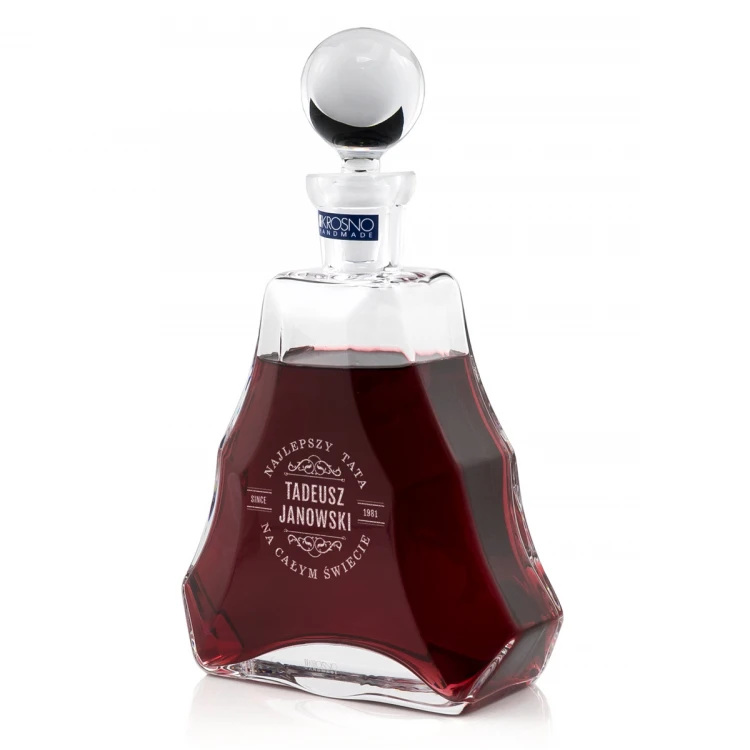 Engraved Decanter for Liqueur or Tinctures - VERA - Gift for Dad - KAR004