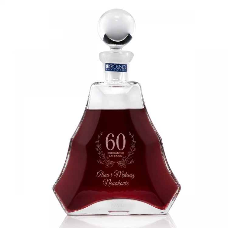 Engraved Decanter for Liqueur or Tinctures - VERA - Anniversary Gift - KAR008