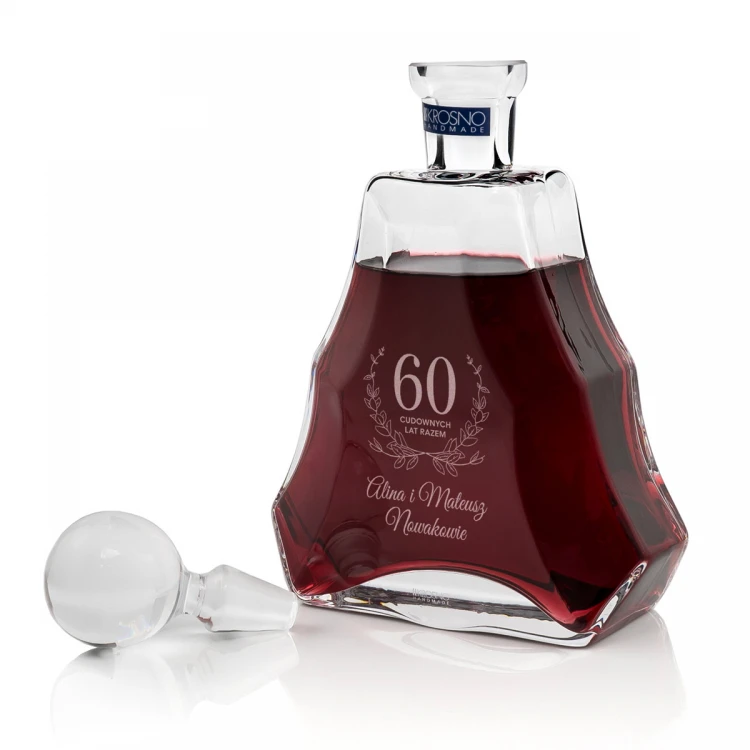 Engraved Decanter for Liqueur or Tinctures - VERA - Anniversary Gift - KAR008