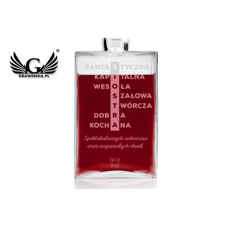 Engraved Decanter for Liqueurs or Whisky - CAMEL - Gift for Sister - KAR033