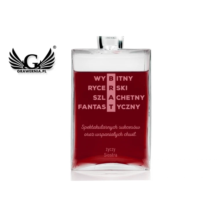 Engraved Decanter for Liqueurs or Whisky - CAMEL - Gift for Brother - KAR035