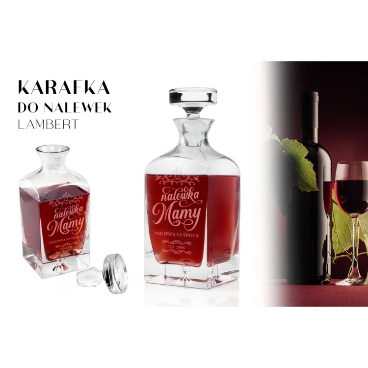 Engraved Decanter for Liqueurs - LAMBERT - Mom's Liqueur - KAR041
