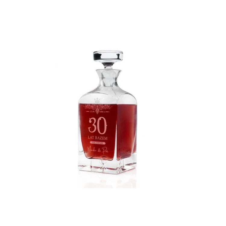 Engraved Decanter for Liqueurs or Whisky - LAMBERT - Wedding Anniversary - KAR045