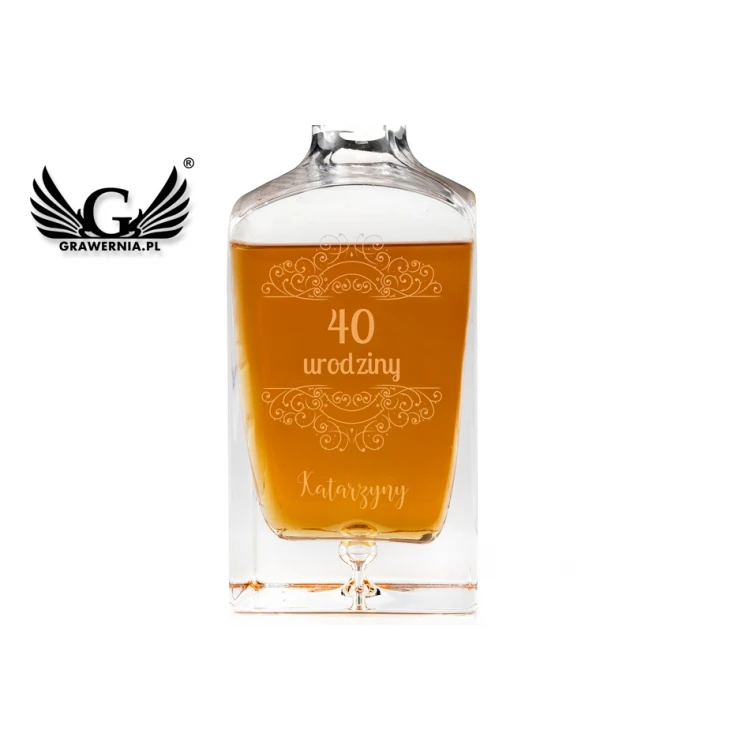 Engraved Decanter for Whisky or Liqueurs - LAMBERT - Birthday Gift - KAR026