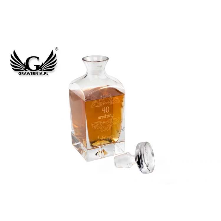 Engraved Decanter for Whisky or Liqueurs - LAMBERT - Birthday Gift - KAR026