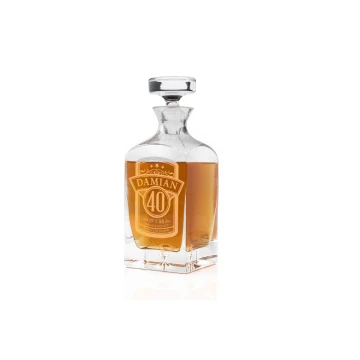 Engraved Decanter for Whisky or Liqueurs - LAMBERT - Birthday Gift - KAR025