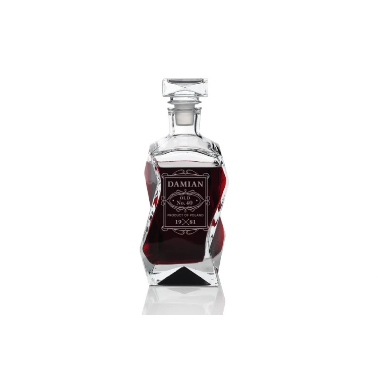 Engraved Decanter for Whisky, Wine and Liqueurs - LOUIS - Birthday Gift - KAR013