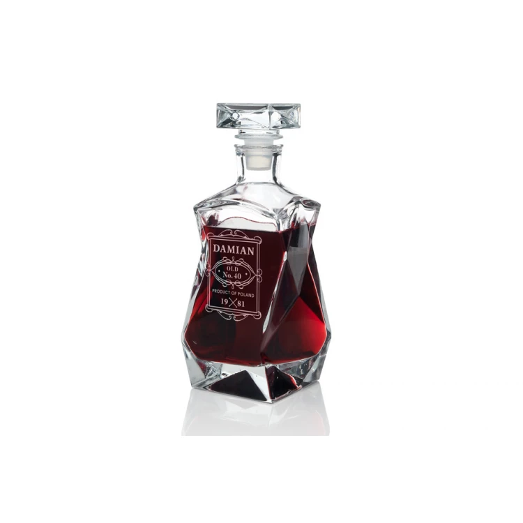 Engraved Decanter for Whisky, Wine and Liqueurs - LOUIS - Birthday Gift - KAR013