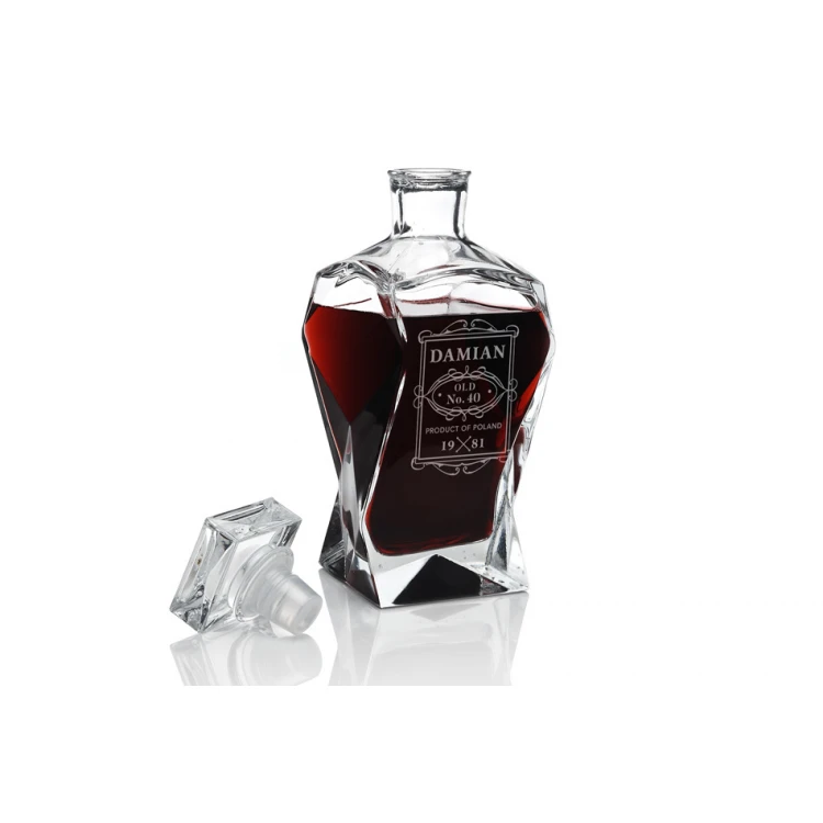 Engraved Decanter for Whisky, Wine and Liqueurs - LOUIS - Birthday Gift - KAR013