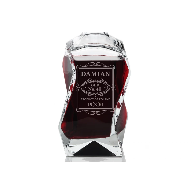 Engraved Decanter for Whisky, Wine and Liqueurs - LOUIS - Birthday Gift - KAR013