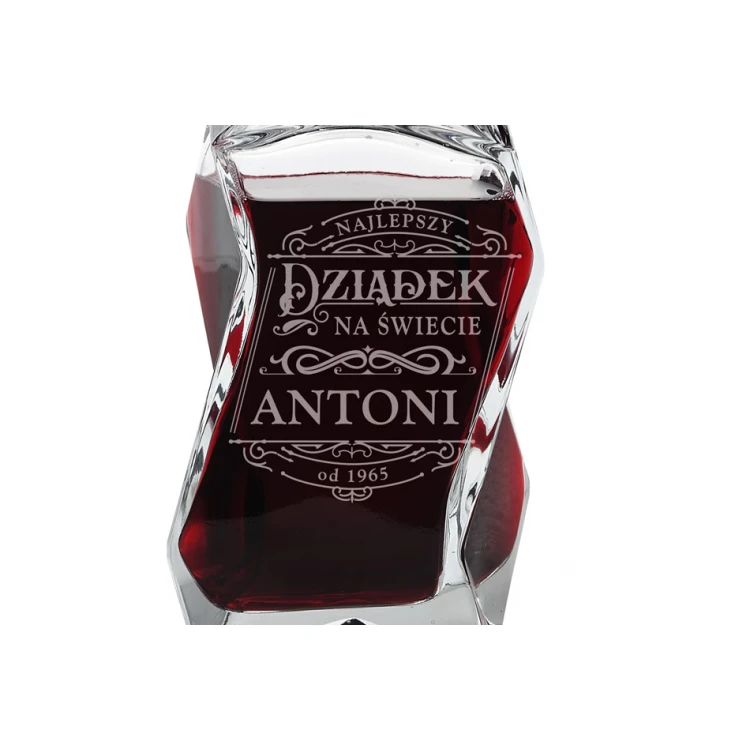 Engraved Decanter for Whisky, Wine and Liqueurs - LOUIS - Gift for Grandpa - KAR010