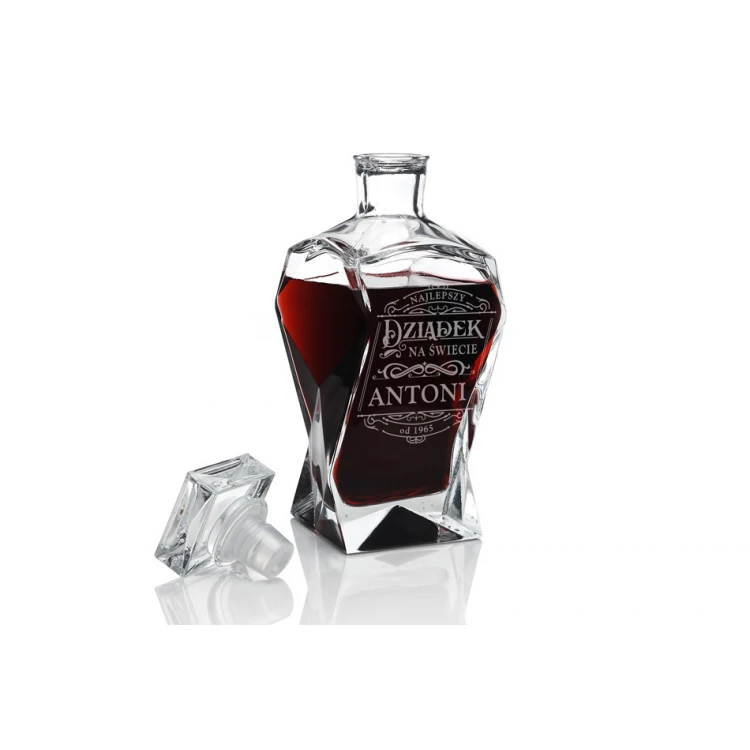 Engraved Decanter for Whisky, Wine and Liqueurs - LOUIS - Gift for Grandpa - KAR010