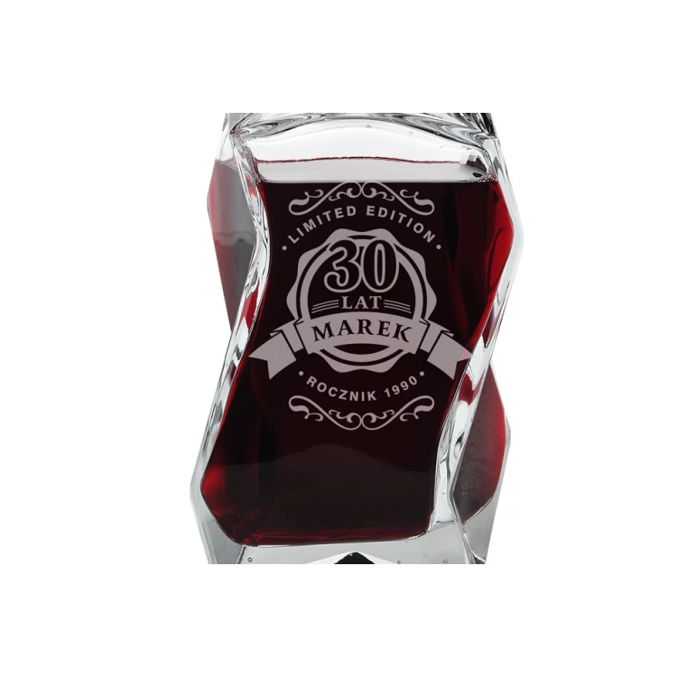 Engraved Decanter for Whisky, Wine and Liqueurs - LOUIS - Birthday Gift - KAR009